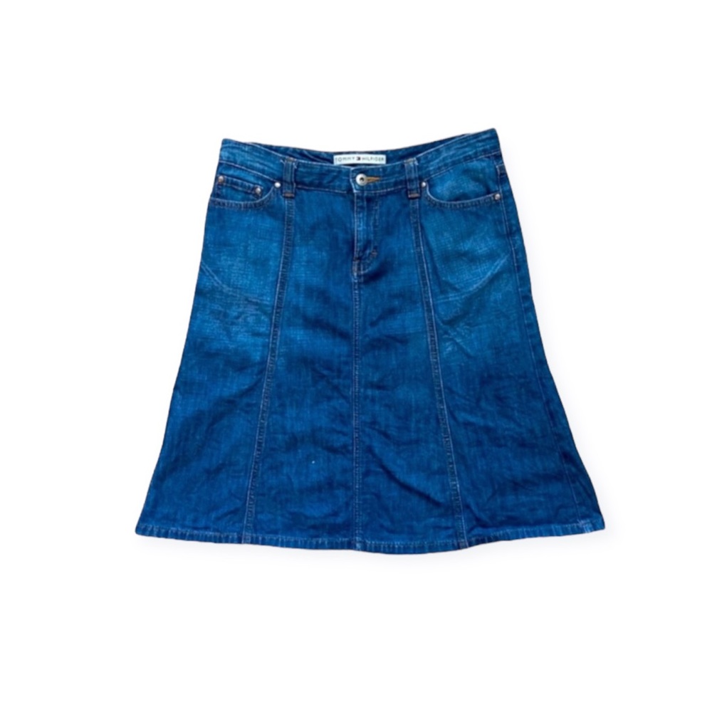 Vintage Y2K Tommy Hilfiger Denim Skirt size women's 6 - knee length - 2005